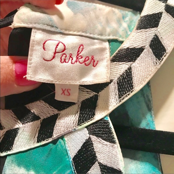 Parker High Neck Chevron Pleat Dress - Picture 5 of 6